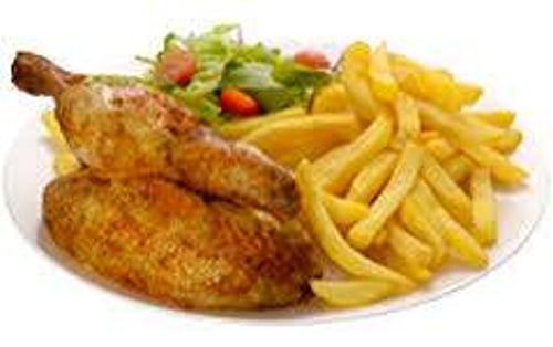 Plate halve kip
