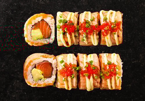 Double Salmon Roll Flamed
