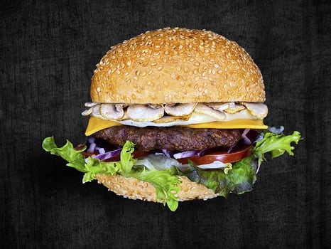 Champignon Burger einzeln Champignon Burger einzeln