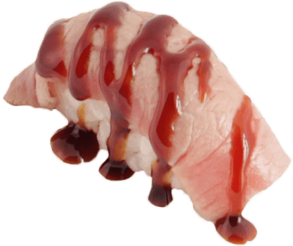 Flamed maguro nigiri