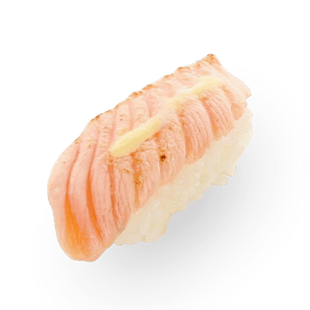 Flamed zalm nigiri