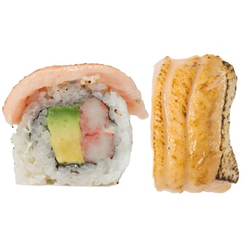 Shake Aburi Dragon Roll 8 Stück Shake Aburi Dragon Roll 8 Stück