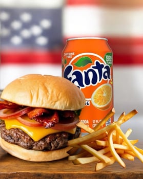 Bacon-Cheeseburger Menü