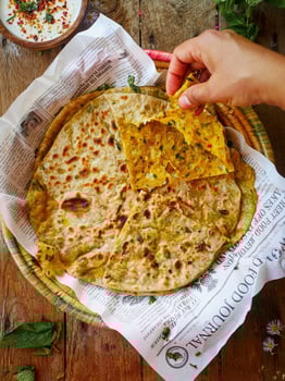 Gemüse Naan