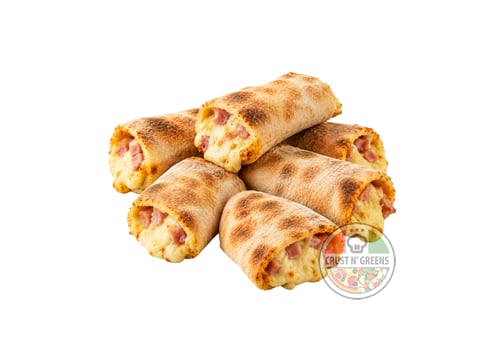 Gefüllte Pizzabrötchen mit Schinken