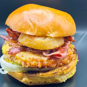 Buffalo Chicken Hawaii Burger