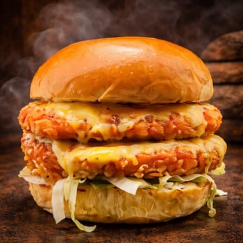 Double Buffalo Cheese Burger Double Buffalo Cheese Burger