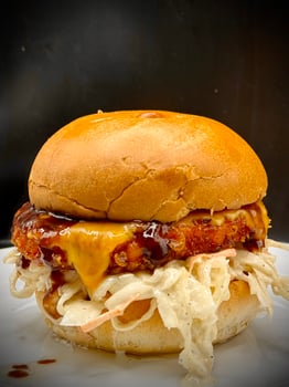 Teriyaki Chicken Cheese Burger