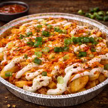 Überbackene Pulled Pork Loaded Fries Überbackene Pulled Pork Loaded Fries