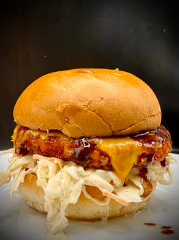 Smoky BBQ Chicken Cheese Burger