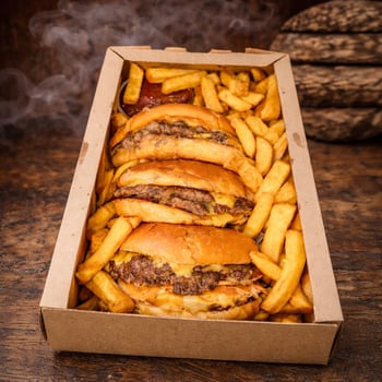 Double Smash Burger Box Double Smash Burger Box