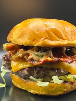 Beef Chili Cheese Bacon Burger