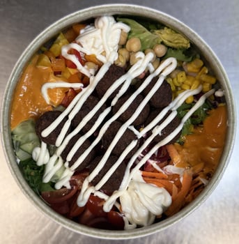 42-Vegane Hackbällchen Bowl