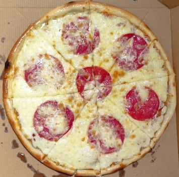 Salami pizza Salami pizza