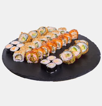 Salmon Menü (mit gebratenem Lachs, 32 Stück) Salmon Menü (mit gebratenem Lachs, 32 Stück)