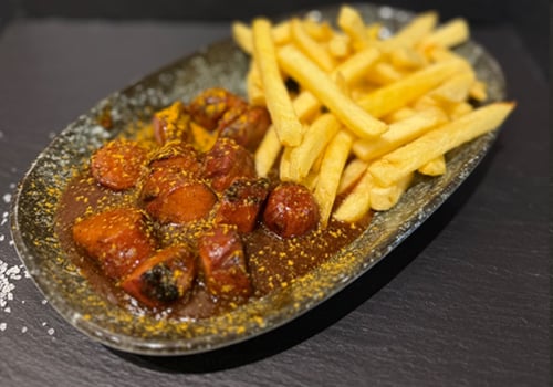 Rindswurst Curry Fritten Rindswurst Curry Fritten