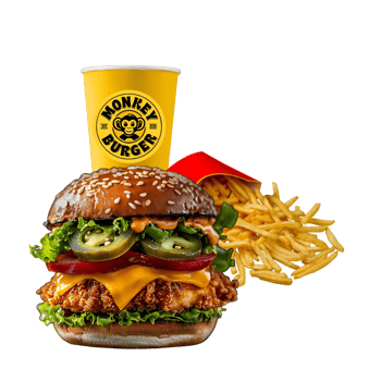 Hot Crispy Burger als Menü Hot Crispy Burger als Menü