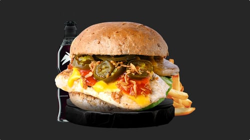 Chili-Chicken-Burger als Menü