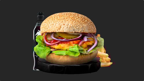 Cheeseburger als Menü