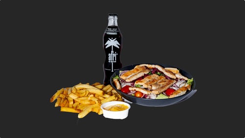 3h's Salat mit Hähnchenbrust als Menü