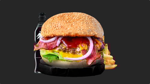 BBQ-Burger als Menü