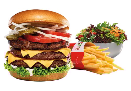Challenge burger menu Challenge burger menu