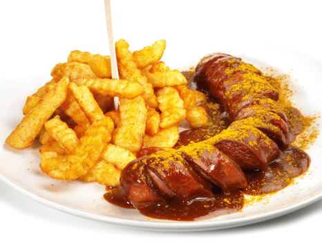Currywurst mit Pommes