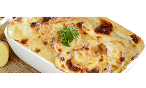 Kartoffelgratin mit Spinat und Champignons<sup>A,F,St</sup>