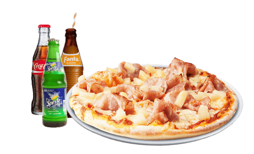 Pizza Hawaii Solo + Softdrink<sup>A,K,G,P,V,F</sup>