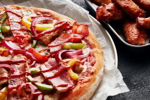 Pizza BBQ Bacon & Chicken solo 25cm<sup>F,A,K</sup>