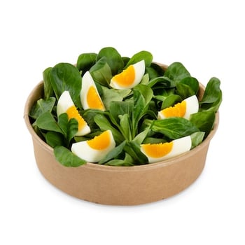 Nüsslisalat mit Ei ohne Dressing