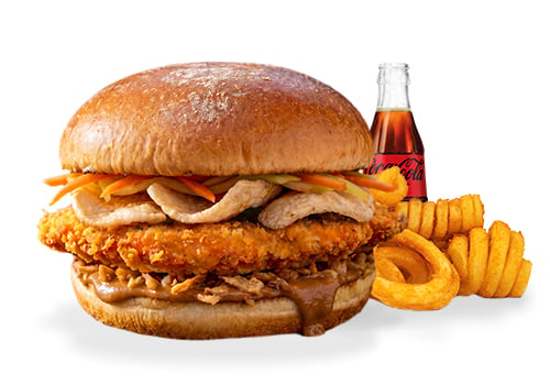Satay Chicken Burger Menu
