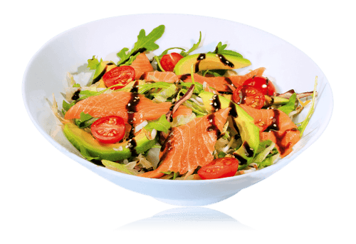 Sake Sashimi Salat