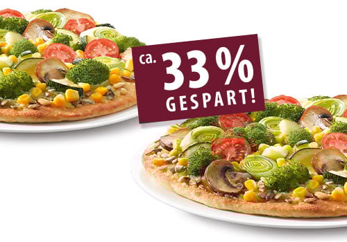 2 x Pizza Veggetaria (Coupon 2)