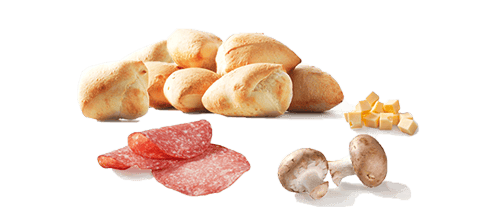 8 Pizzabrötchen Salami+