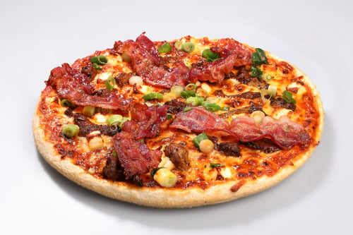 Pizza Metaxa + Pizzaknoblauch-Dip