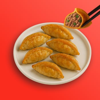 Fried Beef BBQ Dumplings (6 Stück)