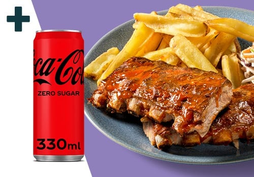 Spareribsmenu + Coca Cola Spareribsmenu + Coca Cola
