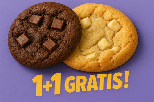 1+1 Gratis | Chocolate Chip Cookie 1+1 Gratis | Chocolate Chip Cookie