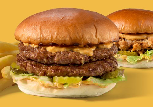 2 classicburger menu's voor 25,- 2 classicburger menu's voor 25,-