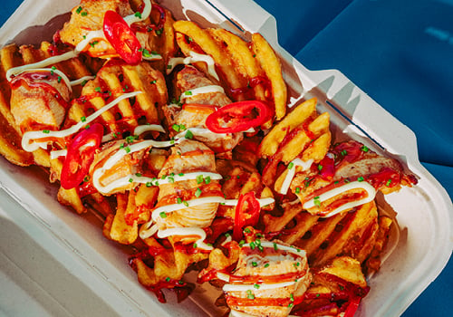 Loaded fries spicy chicken