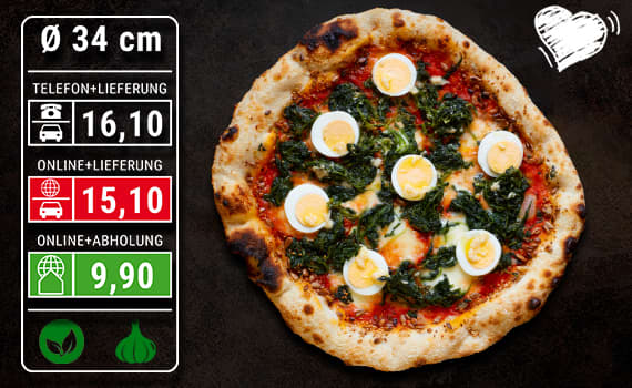 Pizza Spinaci Ø 34cm