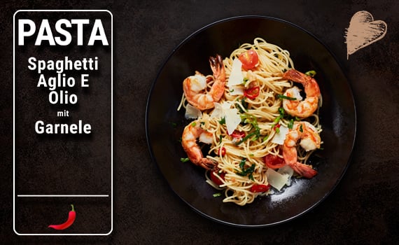 Spaghetti  Aglio E Olio mit Garnele