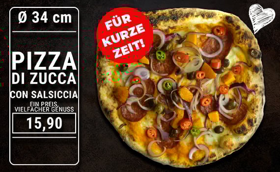 Pizza di Zucca con Salsiccia  Ø 34cm
