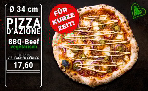 Pizza BBQ-Beef (vegetarisch)