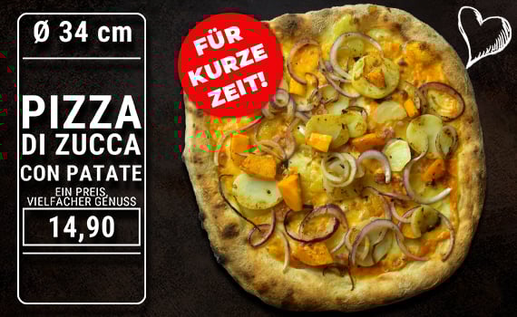 Pizza di Zucca con Patate  Ø 34cm