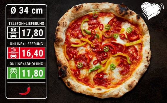 Pizza Diavolo Ø 34cm