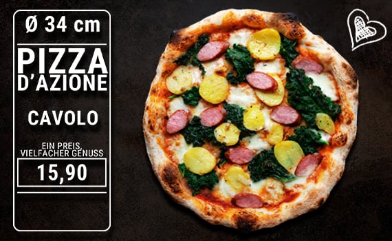 Pizza Cavolo mit Kochwurst