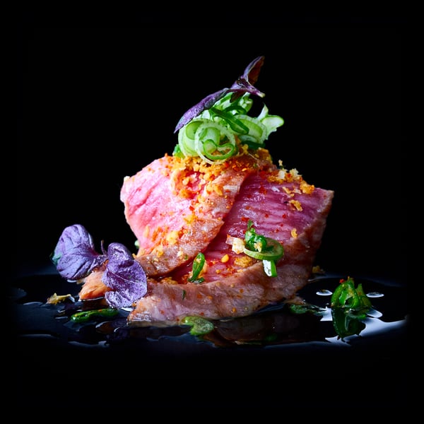 FLAMED WAGYU TATAKI -5pc. -