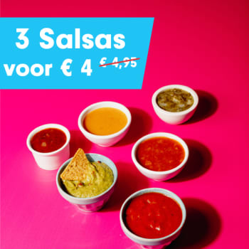 3 Salsas voor 4,-